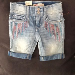 lei Bottoms - girls jean /capri length shorts lei Bottoms - girls jean /capri length shorts